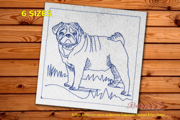 Pug Dog Lineart: A Designer’s Stitch-Out Review