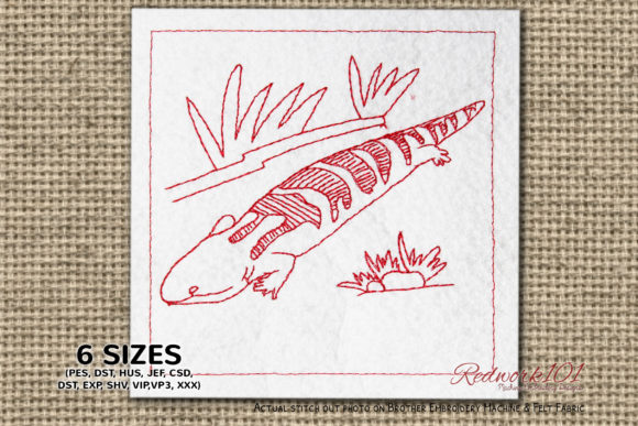 Squamata Reptile Redwork: A Holiday Embroidery Review