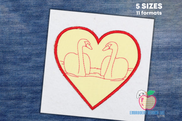 Swan Couple in Heart Applique: A Designer Review
